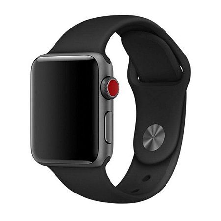 Pulseira Silicone Para Apple Watch 42mm - Preto