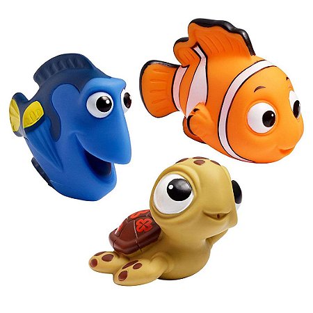 Kit Brinquedo de Esguicho Infantil Para Banho Procurando Nemo Com Nemo Dory e Squirt Tartaruga Para Bebê