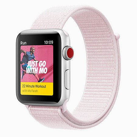 Pulseira Nylon Sport Loop Para Apple Watch 38mm - Rosa Claro