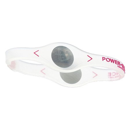 Pulseira Power Balance Incolor Com Rosa Tamanho G