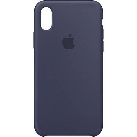 Capa para iPhone X em Silicone Apple Azul Escuro