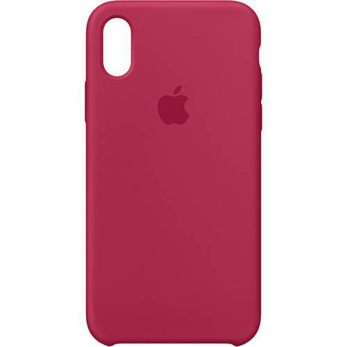 Capa para iPhone X em Silicone Apple Vermelha