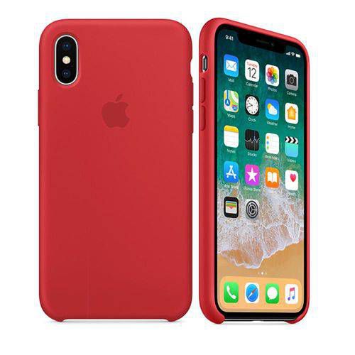 Capa para iPhone X Silicone Case Apple Vermelho