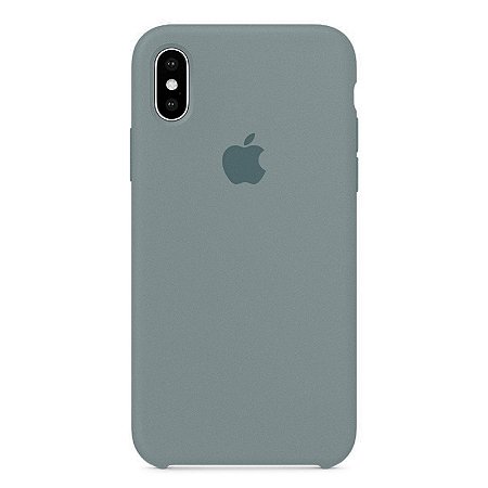 Capa Iphone X Silicone Case Apple Cinza Espacial