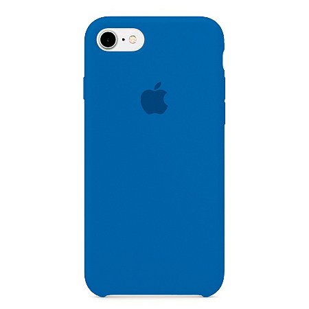 Capa Iphone 7/8 Silicone Case Apple Azul