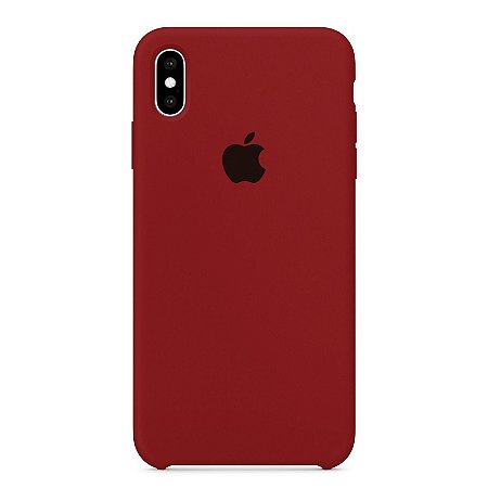 Capa Iphone XS Max Silicone Case Apple Vinho