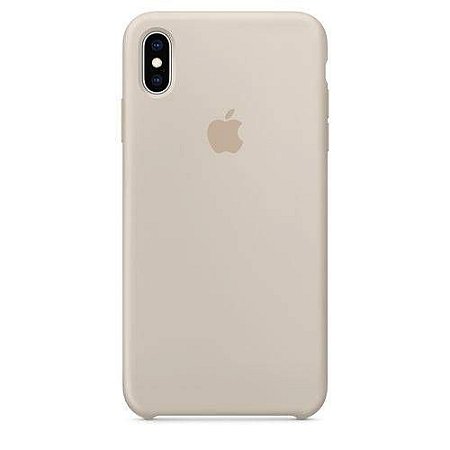 Capa Iphone X Silicone Case Apple Cinza