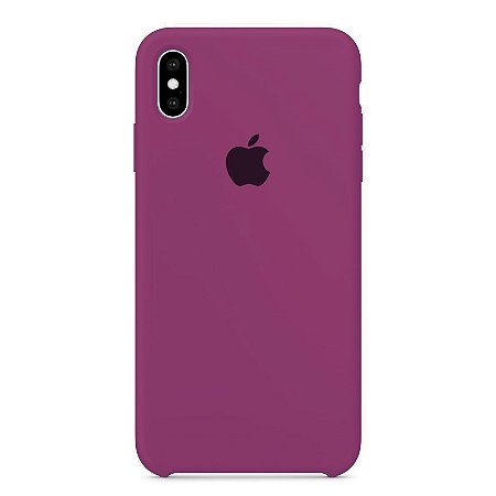 Capa Iphone XS Max Silicone Case Apple Roxo