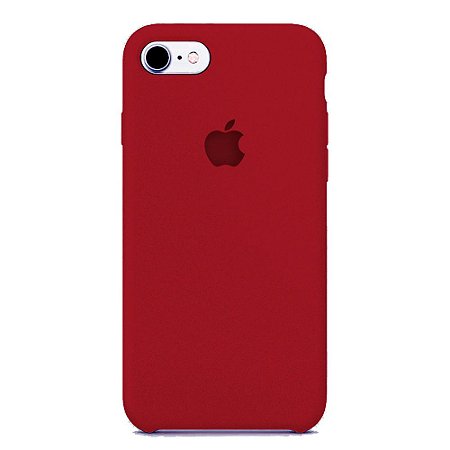 Capa Iphone 7/8 Silicone Case Apple Vinho