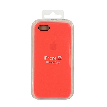Capa Iphone SE Silicone Case Apple Rosa