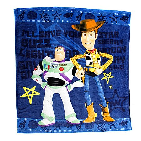Cobertor Casal Toy Story Buzz Lightyear E Xerife Woody