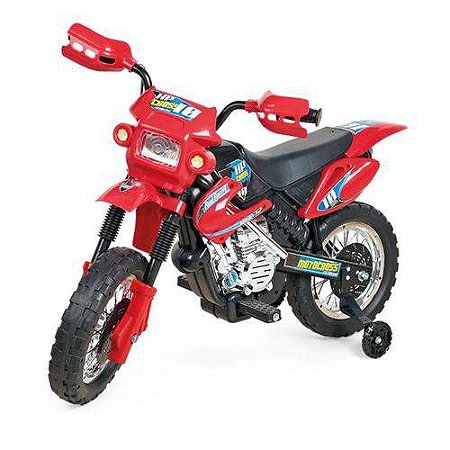 Moto Elétrica Infantil 6v Motocross Azul