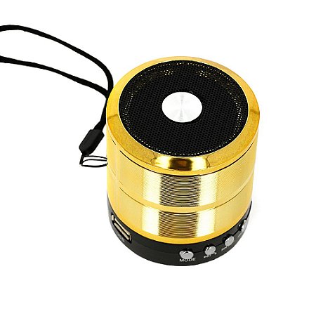 Mini Caixa De Som Portátil Dourada Bluetooth RAD-377Z - Inova