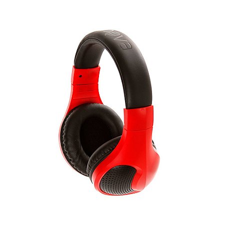 Fone De Ouvido Estéreo Sem Fio Com Microfone FON-6703 - Vermelho E Preto - Inova