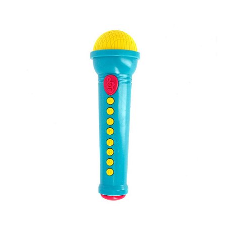 Brinquedo Infantil Microfone Musical Pop Star - Azul - Art Brink