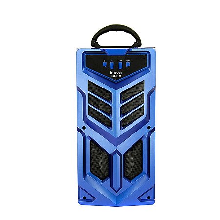 Caixa De Som Portátil Sem Fio Com Microfone - Azul - RAD-8168 - Inova