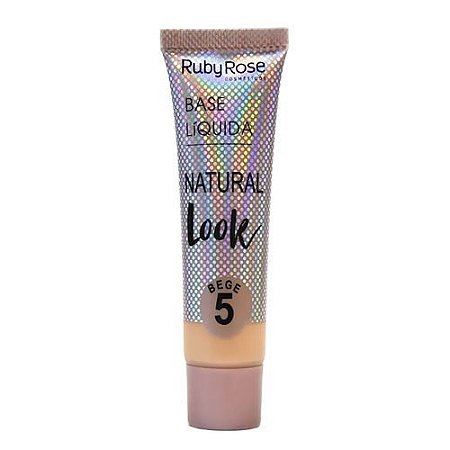 Base Líquida Ruby Rose Cosméticos Natural Look Cor Bege 05 - HB-8051