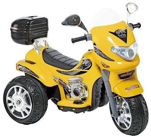 Moto Elétrica Sprint Turbo Amarelo Brinquedo Infantil 12V