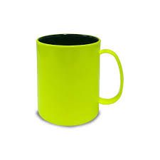 Caneca Polimero Amarelo Interior Preto