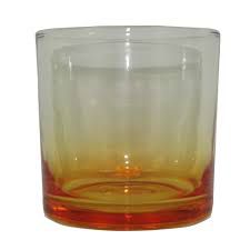 Copo Vidro Whisky Degrade Amarelo