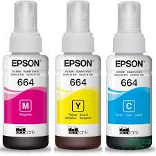 Kit 03 Refil Original Epson Color 664 para Impressoras EPSON