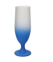 Taça Floripa Degrade Azul de Vidro  (17cm) 300ml
