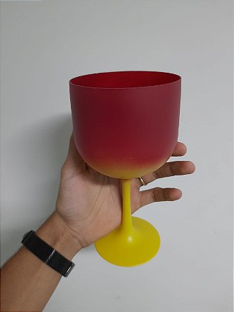 Taça Gin Bi-Color Vermelho + Amarelo