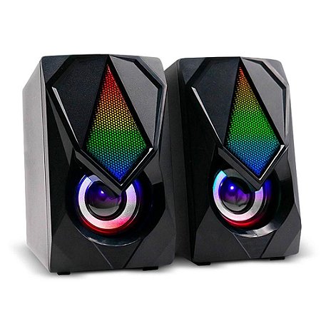 Caixa De Som Multilaser 2.0 Gamer 12w Rms RGB