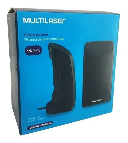 Caixa de Som Multilaser- SP093 1W RMS USB Preta