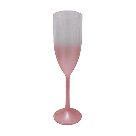 TAÇA CHAMPANHE CRISTAL DEGRADÊ ROSE