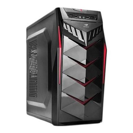 GABINETE GAMER Mt-G70 Bk S/FONTE C3Tech, PRETO