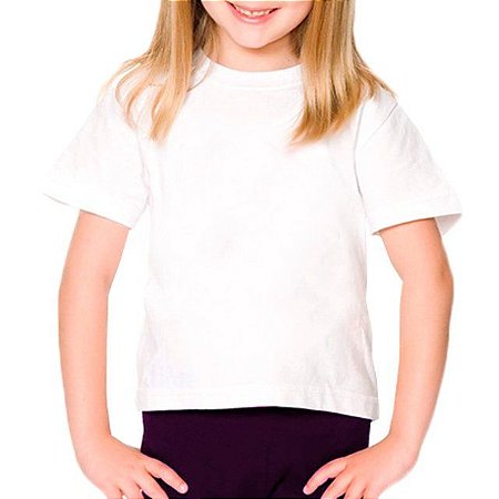 CAMISETA INFANTIL POLIESTER BRANCA PARA SUBLIMAÇÃO - Hipermidia Info &  Sublimação