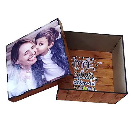 CAIXA DE PRESENTE EM MDF (16X16X8 CM)