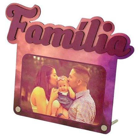 PORTA RETRATO FAMÍLIA EM MDF