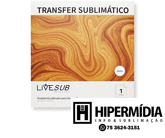 Transfer Sublimático Live Craft - Areia 30,5x30,5 - 1 folha