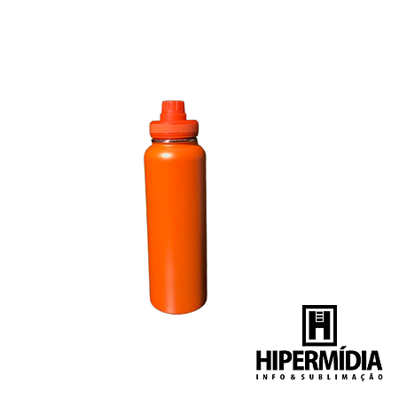 Garrafa Inox Térmica Laranja ML-6227 Polida 1,2L