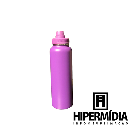 Garrafa Inox Térmica Lilás ML-6227 Polida 1,2L