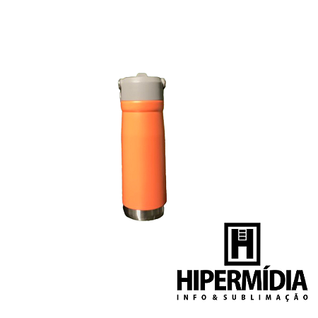 Garrafa Inox Térmica Laranja ML-6206 650ml