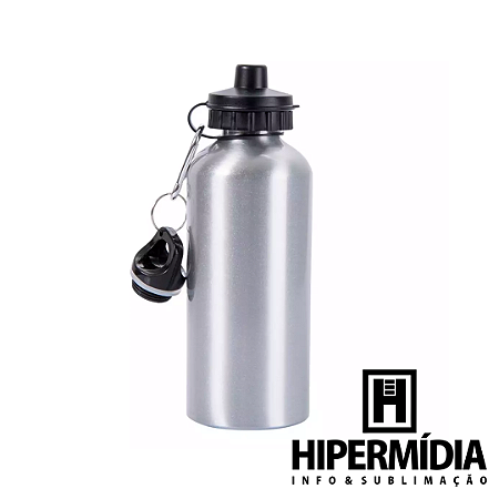 Squeezes Alumínio Prata Duas Tampas 500ml