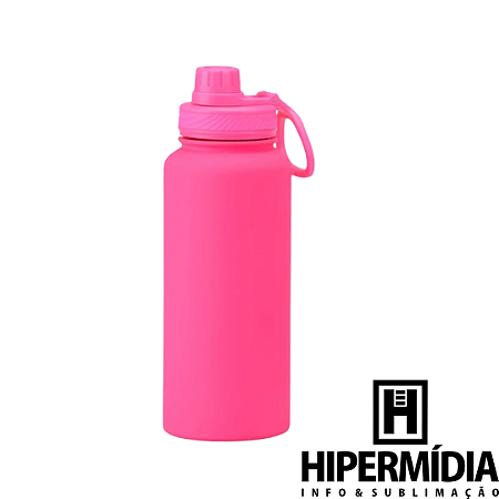 Garrafa Inox Térmica Polida Pink ML-6226 900ml