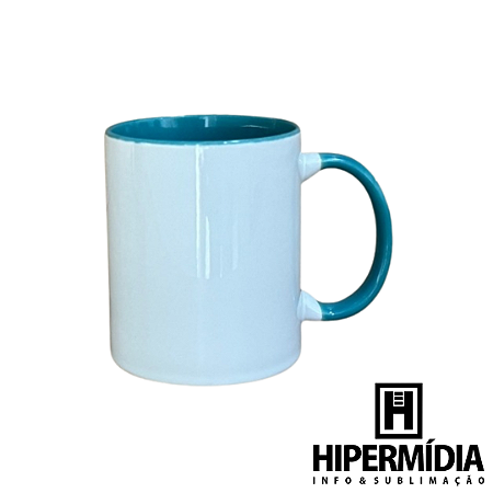 Caneca Alça/Interior Turquesa