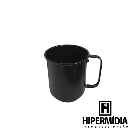 Caneca Alumínio Preta 400ml