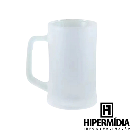 Caneca Chopp Vidro Jateada - 360ml