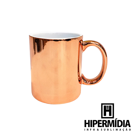 Caneca Porcelana Espelho Bronze