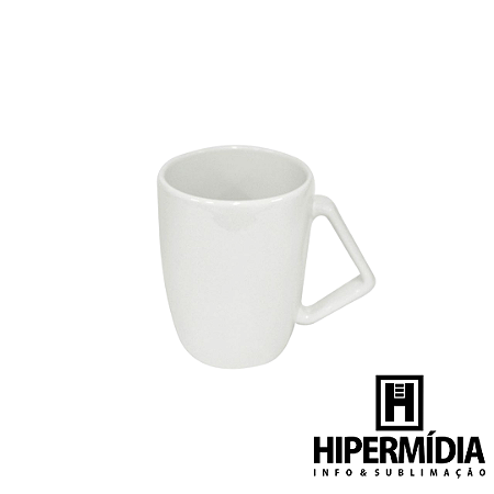 Caneca Porcelana Branca Alc/Triangulo