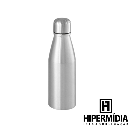 Garrafa Aluminio Cola Prata 600ml