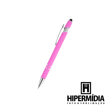 Caneta Metal Rosa com Prata 05015B
