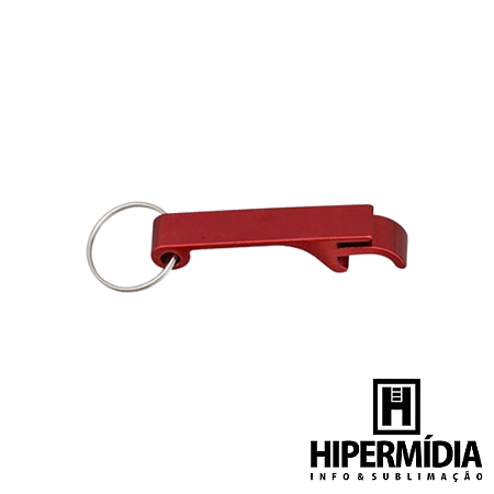 Chaveiro Alumínio Vermelho 2x1 Laser LG5014