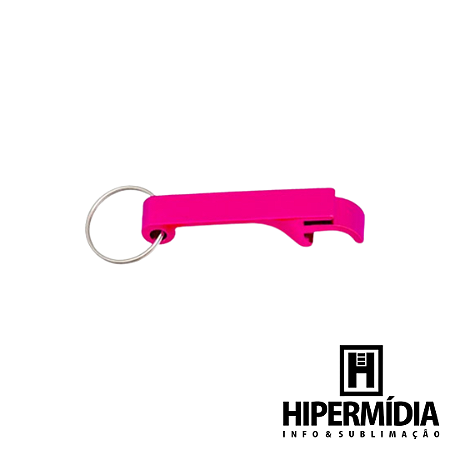 Chaveiro Alumínio Rosa 2x1 Laser LG5014