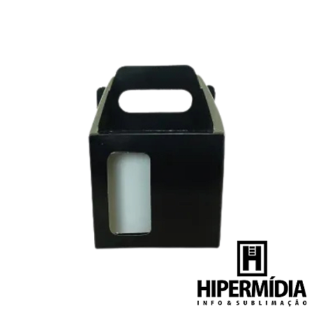Caixinha para Caneca Fosca Preta com Janela